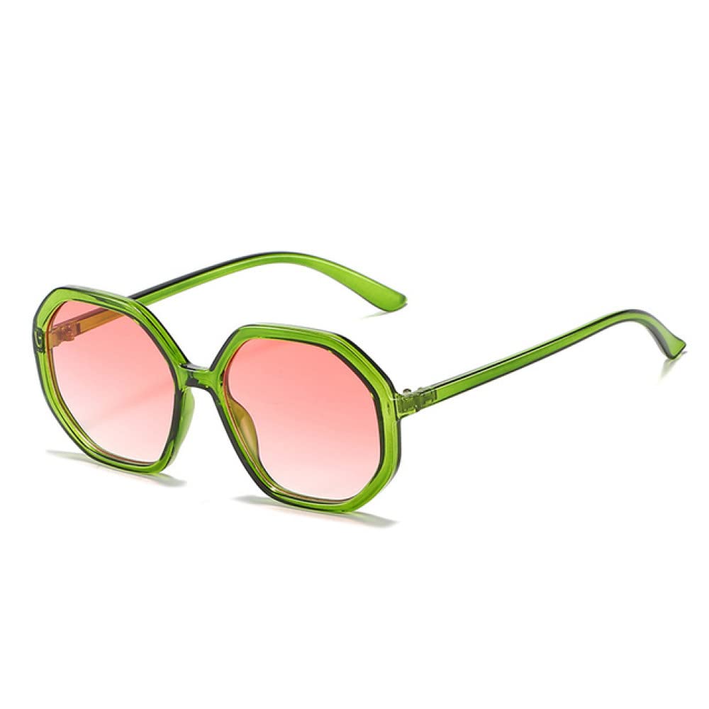 Polygon Sonnenbrille Damen Vintage Bonbonfarben Brille Herren Schattierungen UV400 Farbverlauf Sonnenbrille