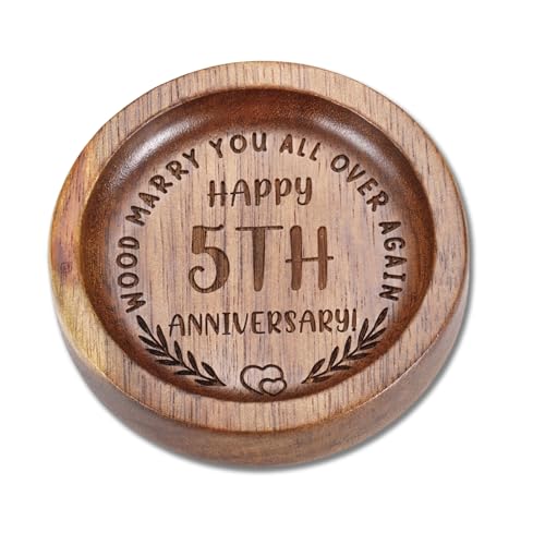 5 Year Anniversary Wood Gifts for Her Him 5th Anniversary Wooden Gifts for Wife Husband 5 Year