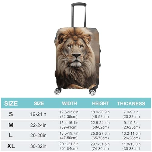 Creative Animals Lion Luggage Cover, Washable Elastic Suitcase Cover Protector Fit 18-32 Inch Luggage2