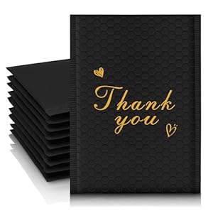 Jowlroel Thank You Luftpolsterumschläge, 50 Stück