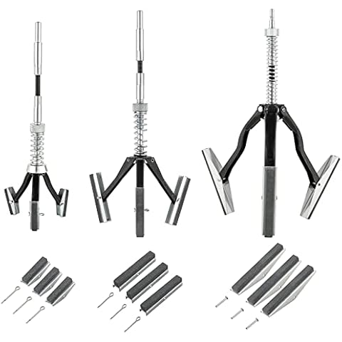 DASBET Engine Brake Cylinder Hone | Adjustable Deglazer Set for Grinding Holes from Minimum 3/4" to Maximum 7" in Diameter with Extra 9-Piece Long Stones 220 Grit Cover