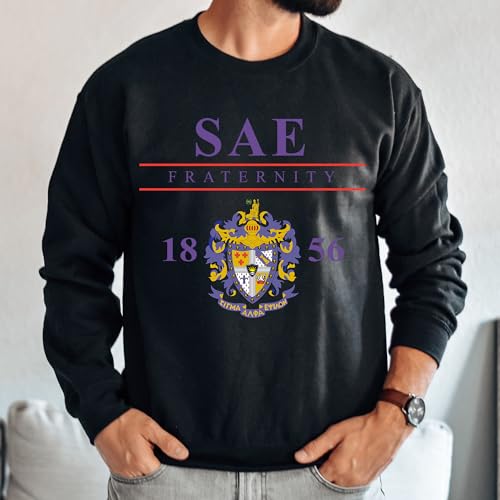 Sigma Alpha Epsilon Sweatshirt - SAE Iconic Crest Fraternity Crewneck Sweatshirt2