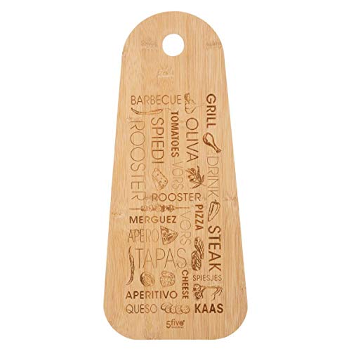 Absolu chic Planche à découper Plateau Tapas, Charcuterie, Fromage Bambou Naturel