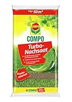 COMPO Turbo Nachsaat, Rasensamen, Schließt besonders schnell und zuverlässig Lücken im Rasen, Mit Keimsicherheit, 1 kg, 50 m²