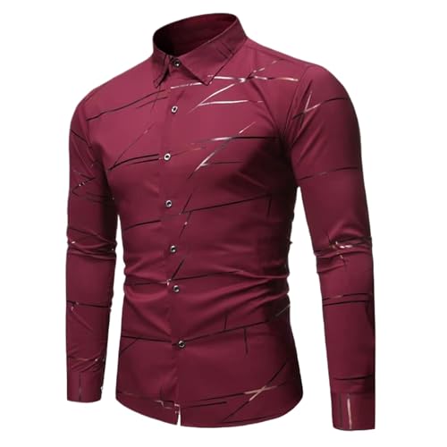 Chemise d'été homme décontractée imprimée à manches longues pour terrasses et bureau