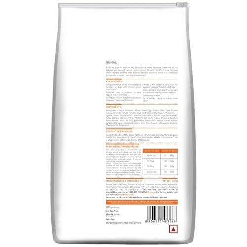 Image of Vet Prō Renal Dog Food 8kg | Low-Phosphorus Formula | Supports Kidney Health & Urinary Care Protein & Omega-3 for Dogs with Renal Issues | Complete & Balanced Diet