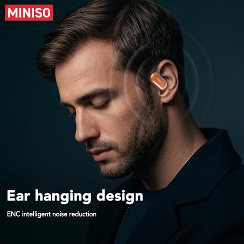 Image of MINISO MS185 Open Ear Headphone,Wireless Earbuds Stereo Sound Bluetooth 5.4,Adjustable Earhook Earphones 40 Hours of Playtime with Microphone,fit for Running, Sports, Exercise
