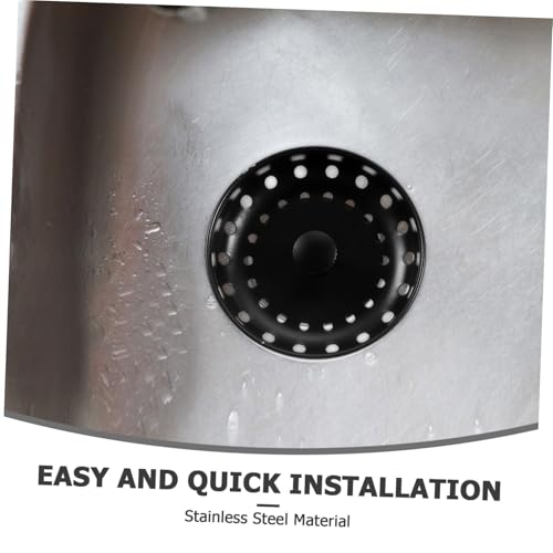 Colador y tapón para desagüe de lavabo de acero inoxidable miniatura 3