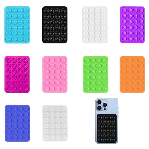 10 PCS Suction Phone Holder Silicone Phone Accessories Octobuddy Mobile Holder for Car Phone Grip for Hands-Free Selfies Gym Videos Travel and Makeup Tutorials