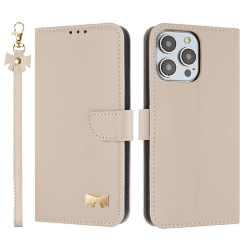 Étui portefeuille iPhone 11 cuir à rabat clapet couleur abricot