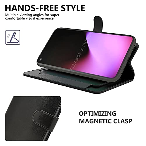 Coveron Wallet Pouch Designed For Google Pixel 5A Leather Case, Rfid Blocking Flip Folio Stand Phone Cover - Black #TOP3