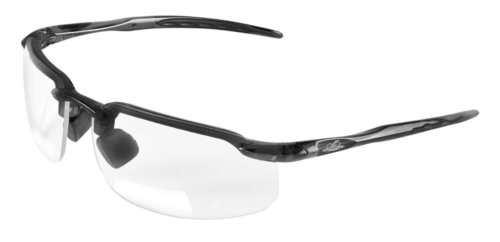 Bullhead Safety Eyewear BH106115 Swordfish Readers, Matte Black Frame, Clear Lens, 1.5 Diopter (1 Pair)