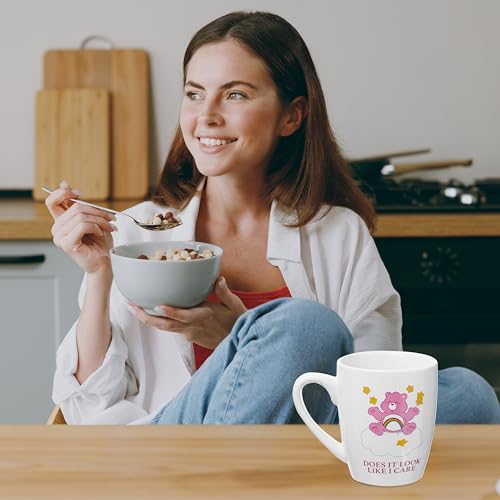 Image of Get Trend Care Bears 11oz Mug and Socks Set, Crew Socks Ceramic Coffee Mug Microwave Safe, Novelty Gifts for Women, Wife, Girlfriend (White /Pink Care Bears)
