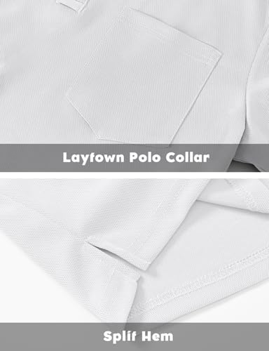 TBMPOY Men's Polo Shirts Long Sleeve with Pocket Golf Quick Dry Lightweight Collared Stylish Moisture Wicking Business Tennis4