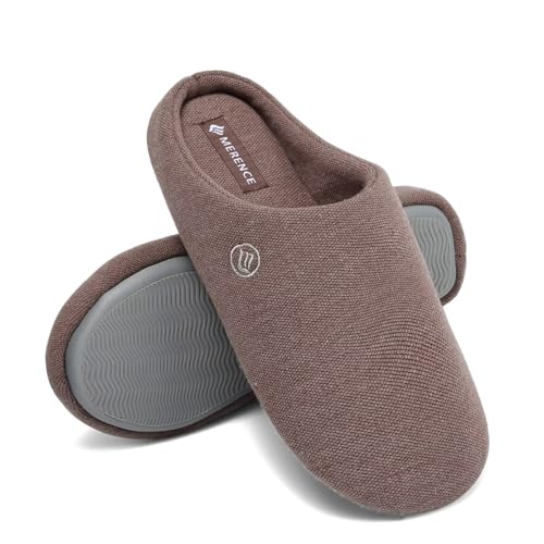 CIOR Unisex Men's Women's Memory Foam Slippers Comfort Cotton-blend Closed Toe House Shoes Indoor Scuff