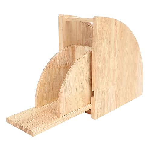 Suporte de Filtro de café de Madeira Maciça Rack de Armazenamento de Papel de café Suporte de Filtro à Prova de Poeira Em Forma de Ventilador para Cozinha, Casa, Escritório