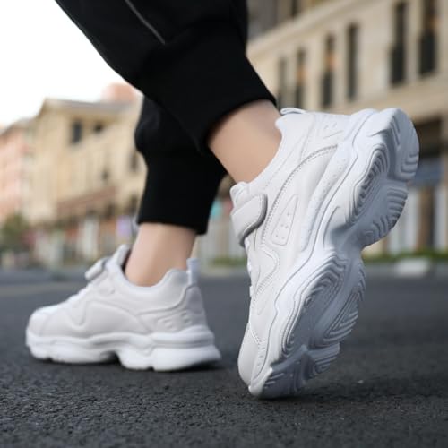 IWIHMIV Kids Sneakers Non Slip Sports Walking Running Shoes for Boys Girls Casual Thick Soled Tennis Shoes3