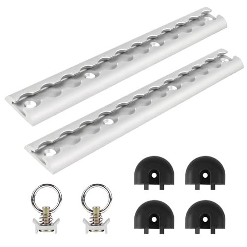 Carriles de aerolínea de aluminio con anillas de amarre plata para cajas de furgonetas