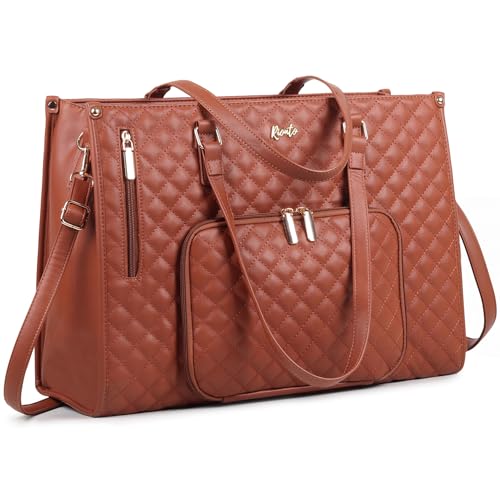 Image of RIONTO Elaris Tote Bag for Women With Insulated Lunch Compartment | Upto 15.6 inch | Water Resistant Handbag | Laptop Bags for Woman Office use with Multiple Compartments - Black