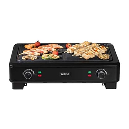 Tefal Elektrogrill Smoke Less TG9008 | Elektrischer indoor BBQ Tischgrill | Wenig Rauch und Geruchsbildung | 2 unabhängige Grillflächen | Thermostate mit 5 Einstellungen | leichte Reinigung | 2000W – Bild 4