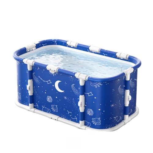 ポータブルバスタブ 折りたたみ浴槽 ポータブル浴槽 お風呂 キャンプ 持ち運び浴槽 収納便利 設置が簡単 コンパクト簡易風呂 家庭用 浸漬式 アウドドア 子供/大人用 (ブルー)
