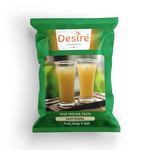 Image of Desire instant premix Aam Panna Powder 500g, Mango Drink, Tangy and Sweet Taste, No Added Preservatives and Colours (Makes 35 Glass)
