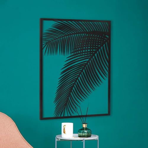 Image of SNS Decor Metal Palm Leaf Set of 2 Wall Art Decorations | Modern Luxury Metal Wall Art Decor, | Perfect 3D Wall Sculpture For Living Room, Drawing Room, Restaurant, Hotel & Office (Design-177)