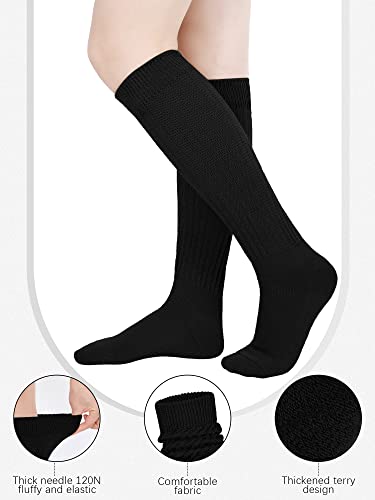 Bencailor 6 Pairs Women Slouch Socks Cotton Scrunch Stacked Knee Boot Socks for Women Men 80s 90s4