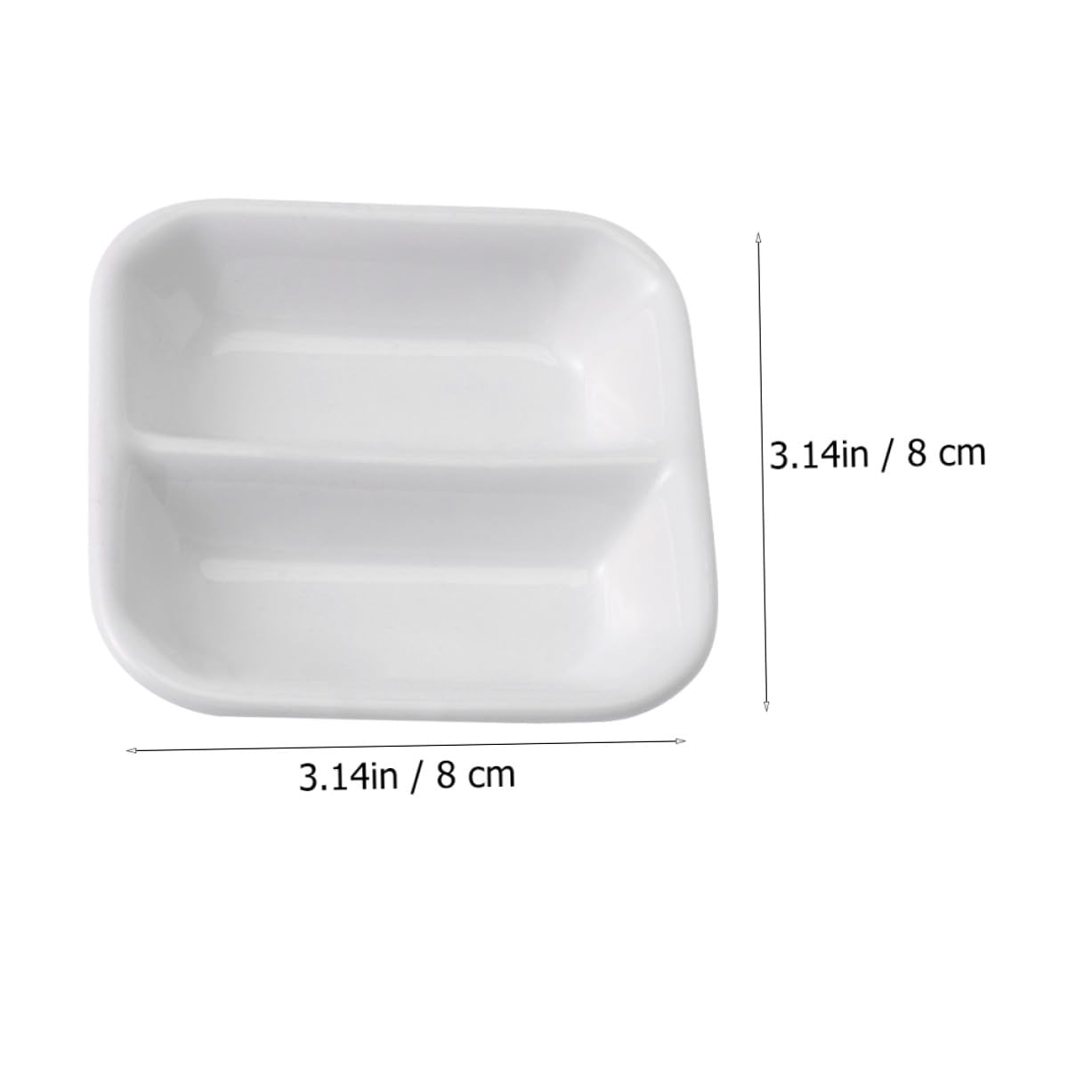 VICASKY Weiße Keramik Snackschale aus Lebensmittelechtem Material mit Glatter Oberfläche Kompakte Größe für Essig und Öl im Restaurant und Zuhause