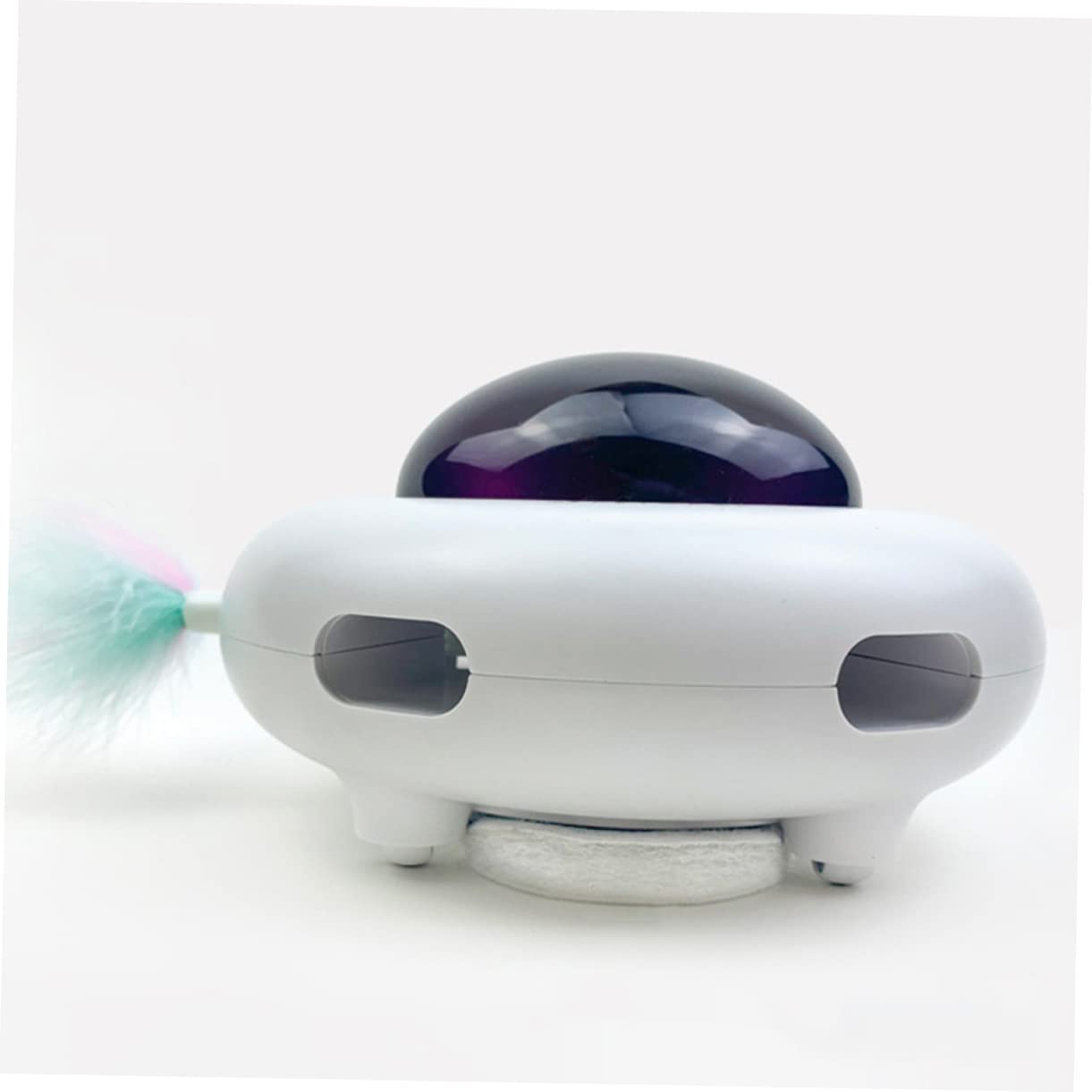 Kisangel Automatisches Katzenspielzeug mit Kunststoffmaterial Automatische Bewegung und Hindernisvermeidung Interaktives Spielzeug für Katzen zur Unterhaltung und Bewegung