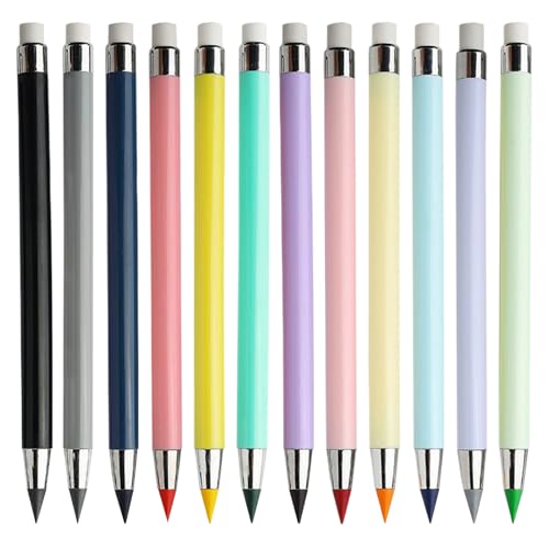 Colored Pencils - Eternal Color Pencil Set | 12 No Sharpening No Ink Drawing Tools for Art Studio Craft Projects Coloring Presch