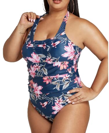 plus curvves Plus Size Flower Bikini One Piece Bikini Swimwear - XL - 7XL-picture-51