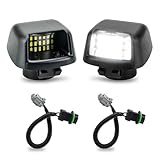 Bestview LED License Plate Light Lens Tag Lights Rear Lamp with Socket Wire Harness Assembly Replacement for Nissan Frontier 2007-2019,Armada Titan Xterra Suzuki Equator Pickup Truck, 2 PCS