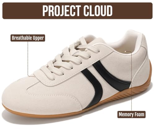 Image of Project Cloud Barefoot Shoes Women - Memory Foam Lace-Up Womens Sneakers - Lightweight & Non Slip Womens Shoes Casual - All-Day Women's Fashion Sneakers for 2026 (Goal)