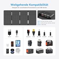 60W solarpanel faltbar Mit Digitalanzeige Solarladegerät Schnellladen – Ansicht 4