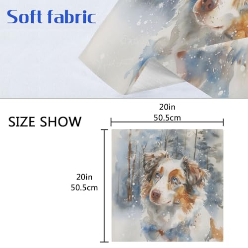Servilletas de Tela Winter Perro Invierno x6 20 in miniatura 6