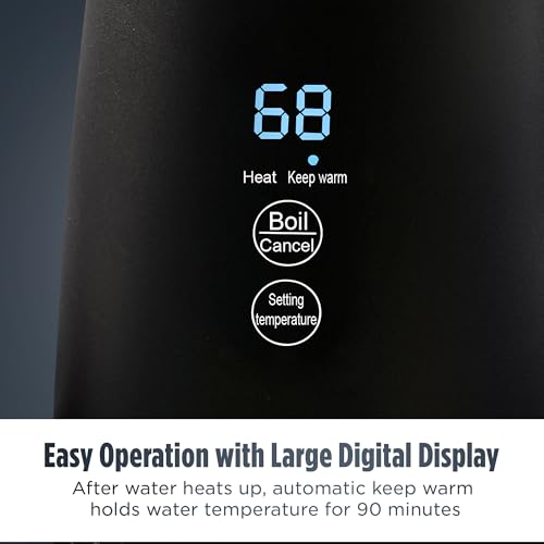 Image of Warmex 1.7 Ltr Premium Double Wall Electric Digital Kettle for Hot Water 1500 Watts | Touch Sensitive Panel | Cool Touch Feature | Auto Shut-off with 1 Year Warranty
