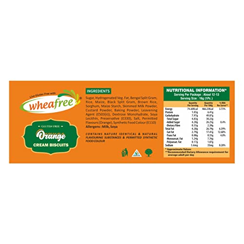 Image of Wheafree Gluten Free Biscuit Combo Pista Coconut, Strawberry Cream, Orange Cream (Pack of 3 x 200g each) | Tasty Crunchy and Creamy Biscuits | Best Tea Time Snacks