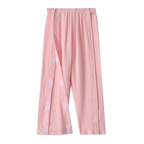 Generisch Pantalones cargo para adolescentes y jóvenes, unisex, con hombros largos, con todos los cierres adhesivos para la recuperación de grietas y quimioterapia, pantalones de correr para hombre