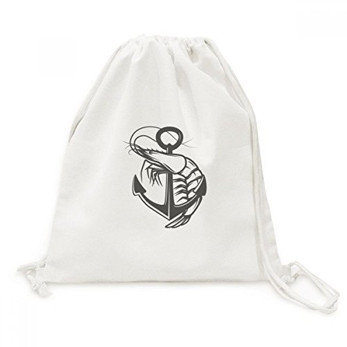 Sac à dos cordon crevette marine toile voyage sac de sport léger
