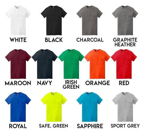 Gildan 5300 Pocket T-Shirts for Men, Bulk Undershirts for Men Multipack - Heavy Cotton Crewneck Pocket Tee Shirts2