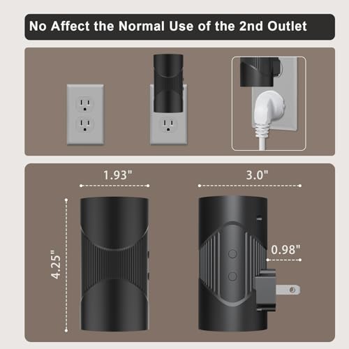 Image of easuntec Night Lights Plug into Wall, Plug in Night Light, Night Light, Dusk to Dawn Light Sensor, 3 Light Modes, Dimmable Night Lights for Bedroom Bathroom Hallway Kitchen Stairs (Black, 2 Pack)