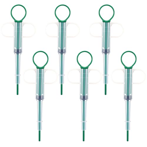 YUXIANLB 6 Stück Pillen Stopfen für Haustiere Weiche Spitze Medikamenten Futterspender für Tierarztbesuche Heimbehandlung Tabletten Flüssigkeiten Katzen Hunde Welpen Einfache Fütterung ohne