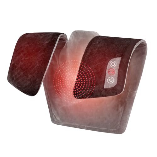 HoMedics Masseur confortable pour le cou et les épaules - Machine de massage chauffante pour cou, épaules et haut du dos avec vibrations, 6 programmes et...