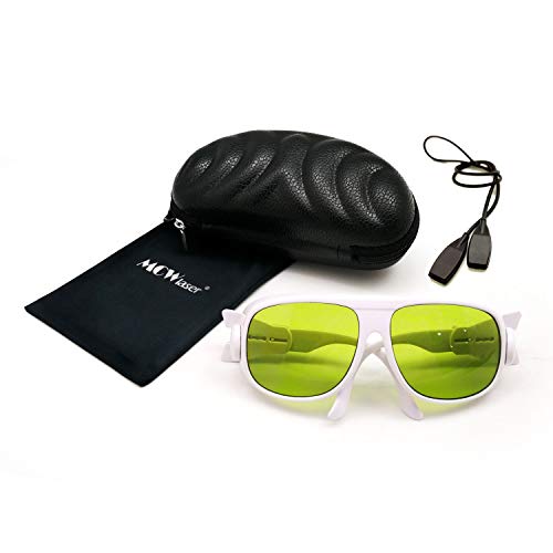 MCWlaser Gafas protectoras de seguridad láser Gafas 190-440 y 780-900nm, 900-1100nm, 10600nm Típico para 355nm 405nm 808nm 810nm 980nm 1064nm 1085nm 10600nm Tipo de absorción EP-17 Estilo 1 🔥