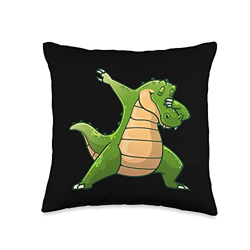 Funny Alligator Design For Kids Men Women Reptile Crocodile Throw Pillow