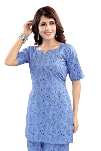 Image of Mom&Bae Women's Pure Cotton Printed Lounge Wear Comfy Night Suit Co-ord Set