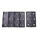 Karcy Hinge with Mounting Screws Door Hinges Fit for Closet Cabinet 2.4"x1.5" Black Iron Set of 5