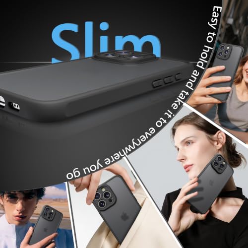 Image of iPhone 15 pro max Case,Translucent Matte(Black)