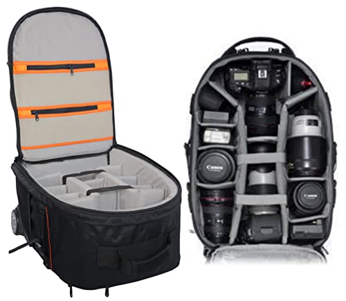 Image of VTS DSLR Camera Bag - Waterproof Backpack & Shoulder Carry Case for Camera, Lens, Tripod & Accessories